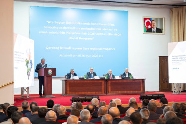 Ağcabədidə aqrar sahədə yeni Dövlət Proqramının müzakirəsi ilə bağlı regional müşavirə keçirilib