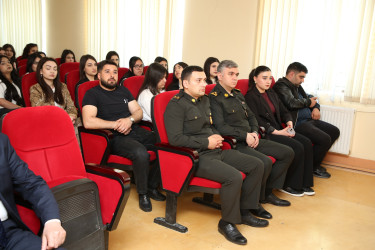 “Memarlıq və şəhərsalma ili” çərçivəsində “Gənclərin hüquq və vəzifələri, onların narkotik vasitələrinə qarşı mübarizədə rolu” mövzusunda maarifləndirici tədbir keçirilmişdir.