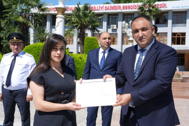 Ağcabədidə Polis işçilərinin peşə bayramı münasibəti ilə tədbir keçirilmişdir.