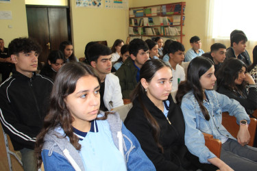 Ağcabədi şəhər 1 saylı tam orta məktəbində “Uşaq və yeniyetmələrin hüquq və vəzifələri”  mövzusunda maarifləndirmə tədbiri keçirilib