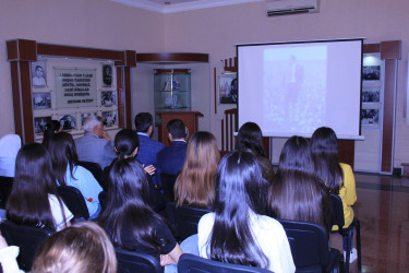 “Konstitusiya və Suverenlik İli” çərçivəsində “Ümummilli Lider Heydər Əliyev müstəqil Azərbaycan  Konstitusiyasının müəllifidir” mövzusunda tədbir keçirilmişdir.