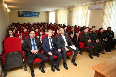 “Memarlıq və şəhərsalma ili” çərçivəsində “Gənclərin hüquq və vəzifələri, onların narkotik vasitələrinə qarşı mübarizədə rolu” mövzusunda maarifləndirici tədbir keçirilmişdir.