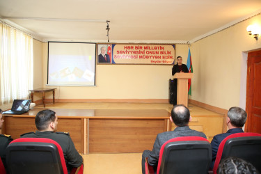 “Memarlıq və şəhərsalma ili” çərçivəsində “Gənclərin hüquq və vəzifələri, onların narkotik vasitələrinə qarşı mübarizədə rolu” mövzusunda maarifləndirici tədbir keçirilmişdir.