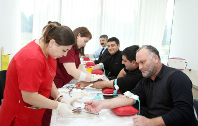 Ağcabədi Mərkəzi Xəstəxanasında ənənəvi olaraq qanvermə aksiyası həyata keçirilib.