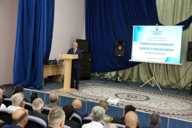 Ağcabədidə Dövlət Suverenliyi Günü münasibətilə ümumrayon konfransı keçirilib