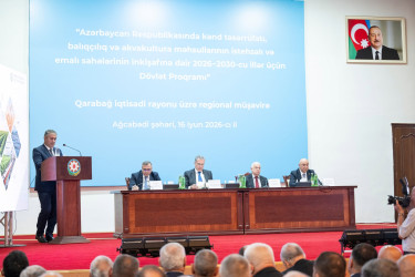 Ağcabədidə aqrar sahədə yeni Dövlət Proqramının müzakirəsi ilə bağlı regional müşavirə keçirilib