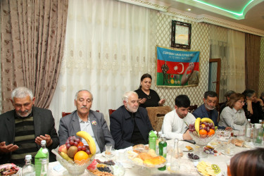 Müqəddəs Ramazan ayı münasibətilə şəhid Anar Cəfərovun ailəsində iftar süfrəsi təşkil edilib.