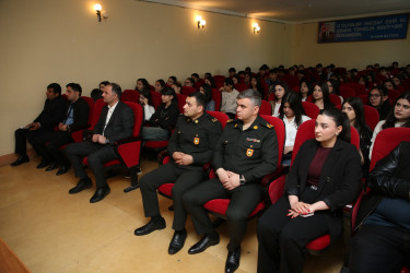 “Memarlıq və şəhərsalma ili” çərçivəsində “Gənclərin hüquq və vəzifələri, onların narkotik vasitələrinə qarşı mübarizədə rolu” mövzusunda maarifləndirici tədbir keçirilmişdir.