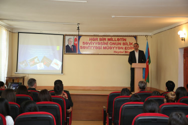 “Memarlıq və şəhərsalma ili” çərçivəsində “Gənclərin hüquq və vəzifələri, onların narkotik vasitələrinə qarşı mübarizədə rolu” mövzusunda maarifləndirici tədbir keçirilmişdir.