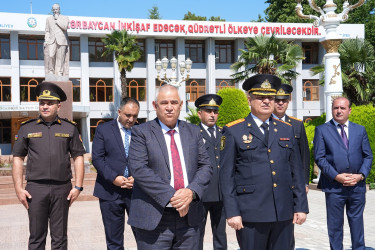Ağcabədidə Polis işçilərinin peşə bayramı münasibəti ilə tədbir keçirilmişdir.